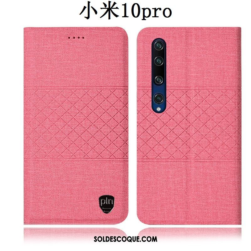 Coque Xiaomi Mi 10 Pro Étui En Cuir Jeunesse Lin Rose Incassable France