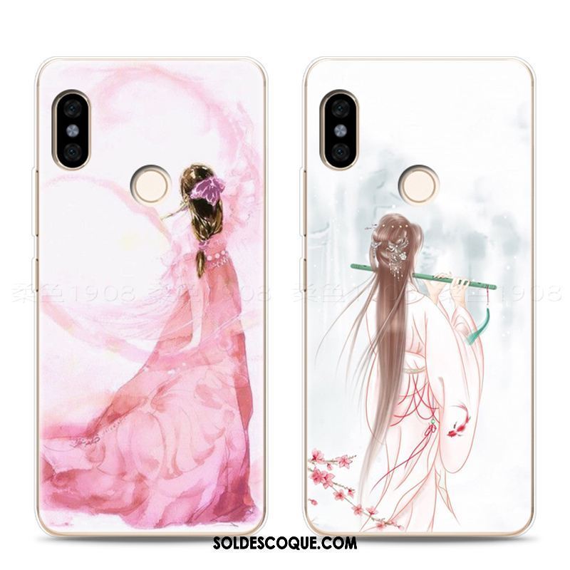 Coque Xiaomi Mi 8 Art Classiques Couleur Incassable Rose Housse Pas Cher