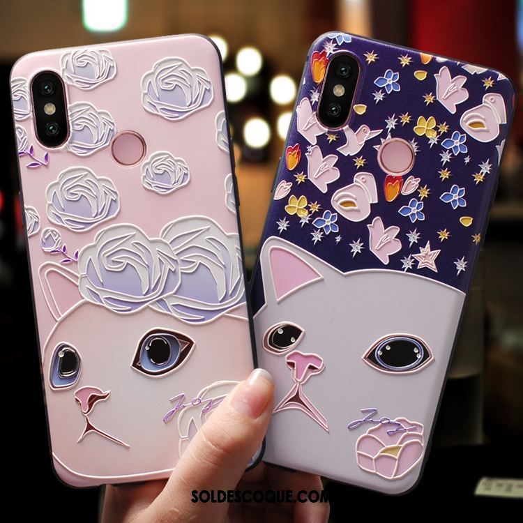 Coque Xiaomi Mi 8 Fluide Doux Incassable Tout Compris Téléphone Portable Rose Housse Soldes