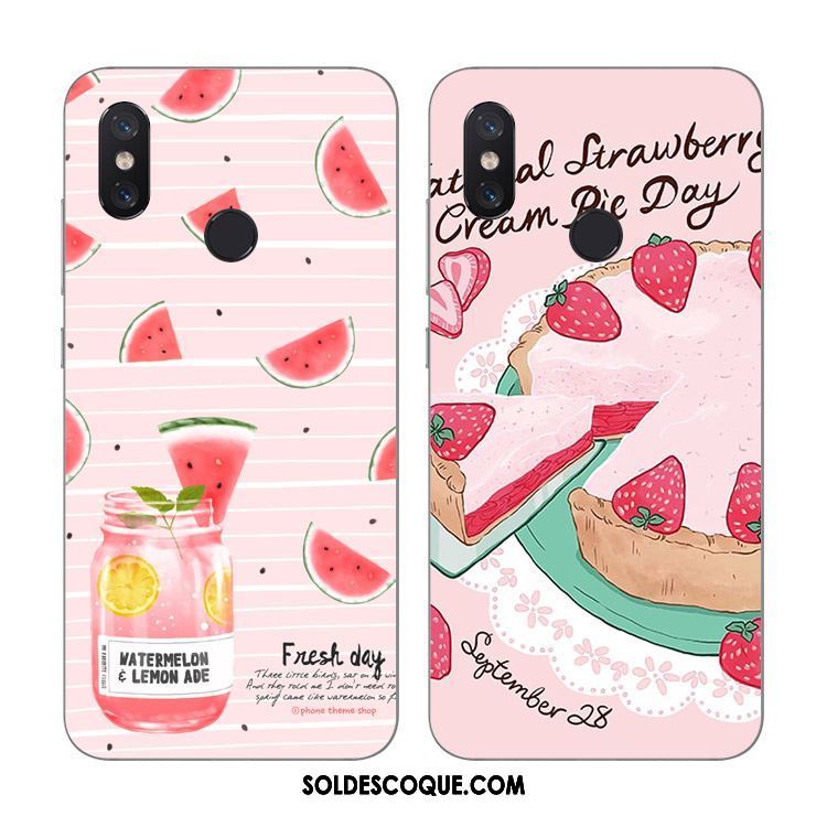 Coque Xiaomi Mi 8 Fraise Téléphone Portable Rose Fluide Doux Pastèque France