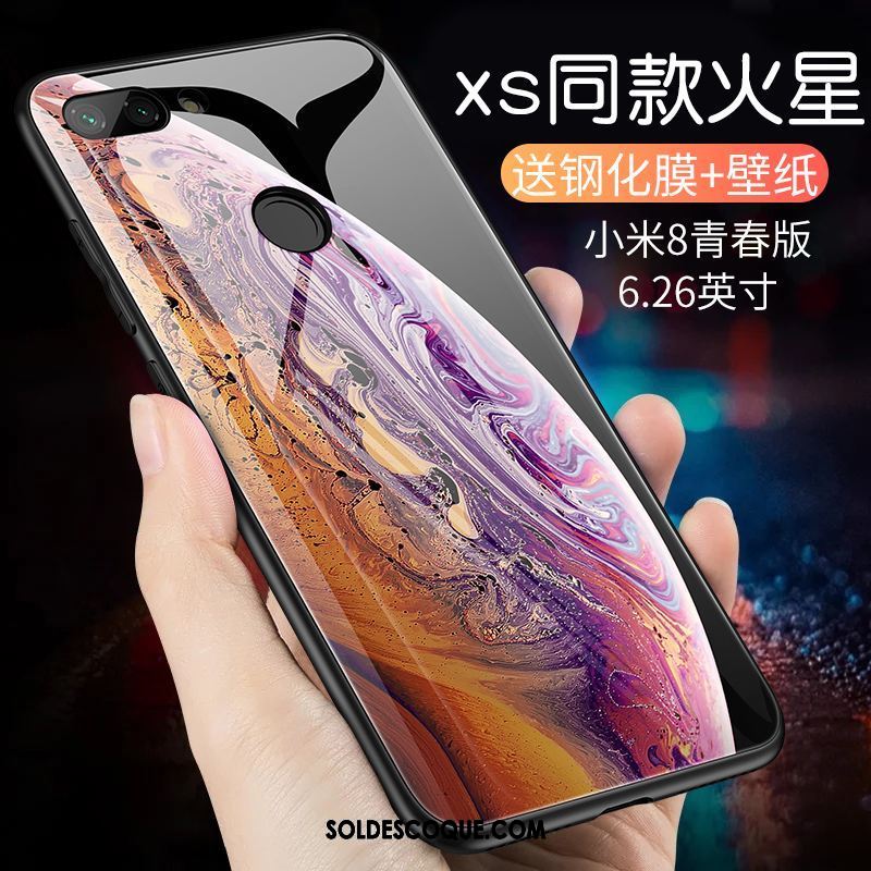 Coque Xiaomi Mi 8 Lite Jeunesse Silicone Créatif Fluide Doux Verre Pas Cher