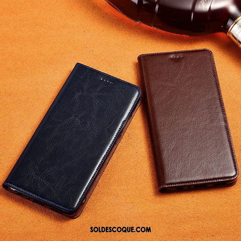 Coque Xiaomi Mi 8 Lite Étui En Cuir Cuir Véritable Clamshell Protection Modèle Fleurie En Vente