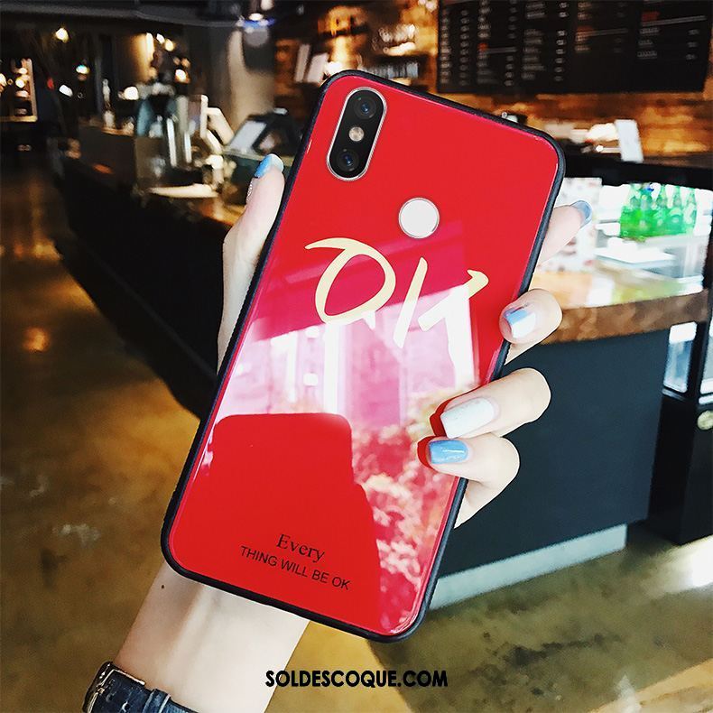 Coque Xiaomi Mi 8 Petit Personnalité Lettre Verre Tout Compris Soldes