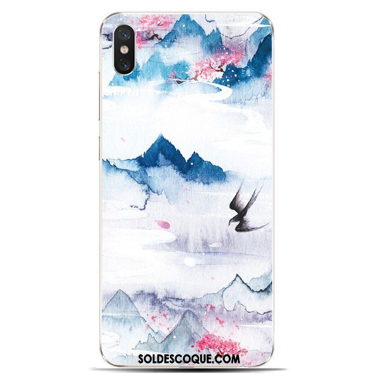 Coque Xiaomi Mi 8 Pro Fluide Doux Style Chinois Étui Téléphone Portable Modèle Fleurie Pas Cher