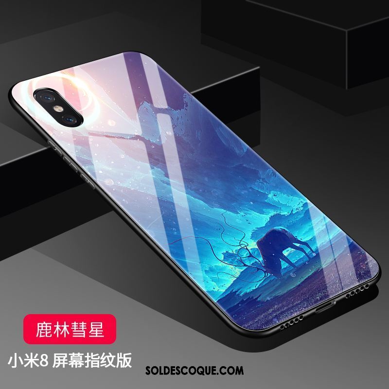 Coque Xiaomi Mi 8 Pro Protection Créatif Difficile Bleu Fluide Doux France