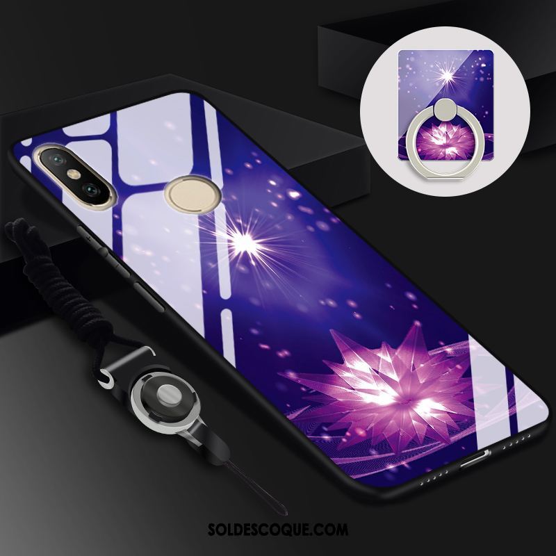 Coque Xiaomi Mi 8 Se Petit Verre Téléphone Portable Étui Violet Pas Cher