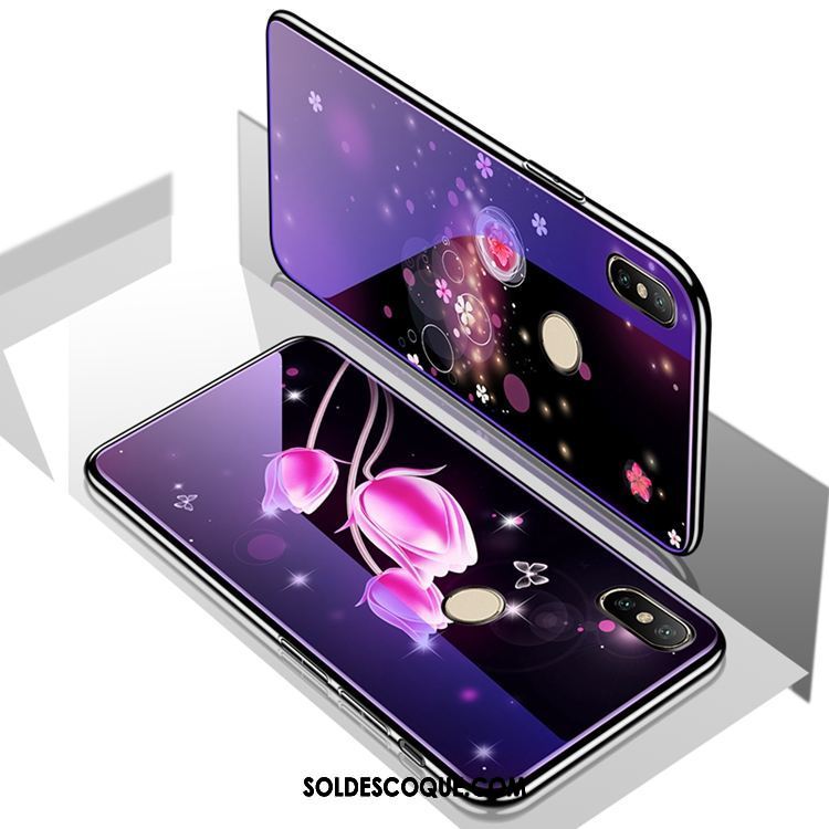 Coque Xiaomi Mi 8 Se Violet Membrane Téléphone Portable Petit Verre Pas Cher