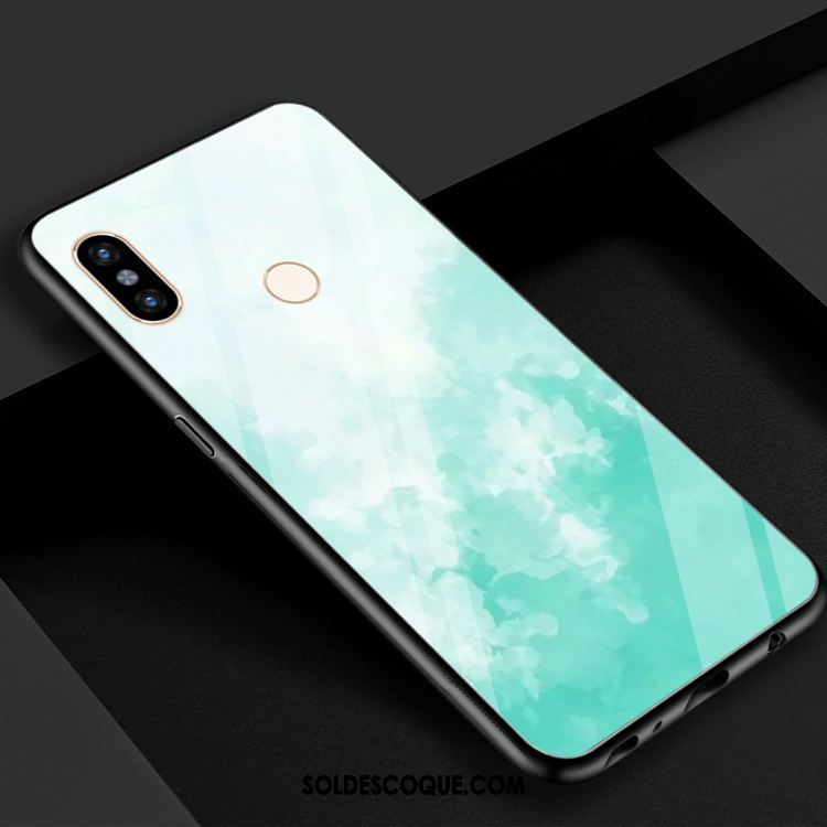 Coque Xiaomi Mi 8 Se Violet Verre Trempé Couleur Petit Vert Pas Cher