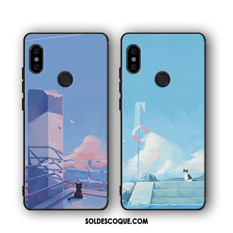 Coque Xiaomi Mi 8 Téléphone Portable Fluide Doux Frais Bleu Étui France