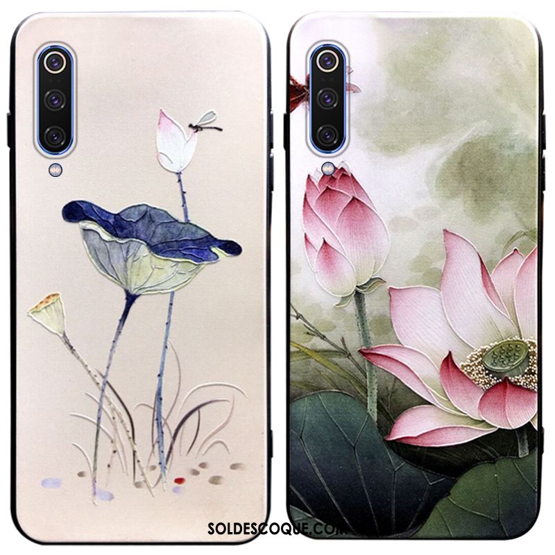 Coque Xiaomi Mi 9 Fleur Tout Compris Incassable Fluide Doux Vent Pas Cher