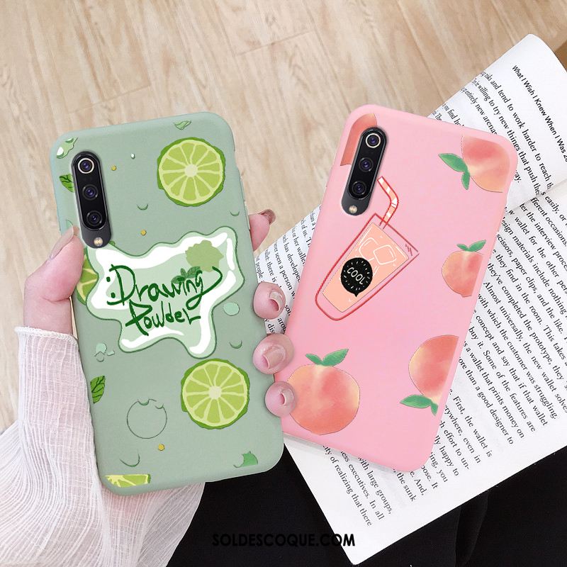 Coque Xiaomi Mi 9 Lite Créatif Jeunesse Vert Fluide Doux Bleu Housse En Vente