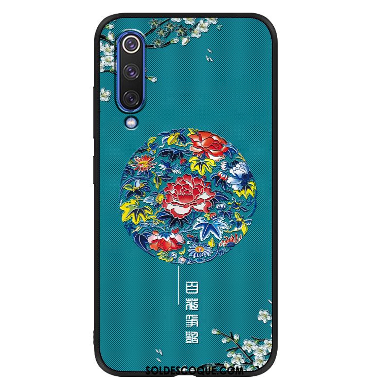 Coque Xiaomi Mi 9 Lite Palais Incassable Délavé En Daim Personnalisé Bleu En Ligne