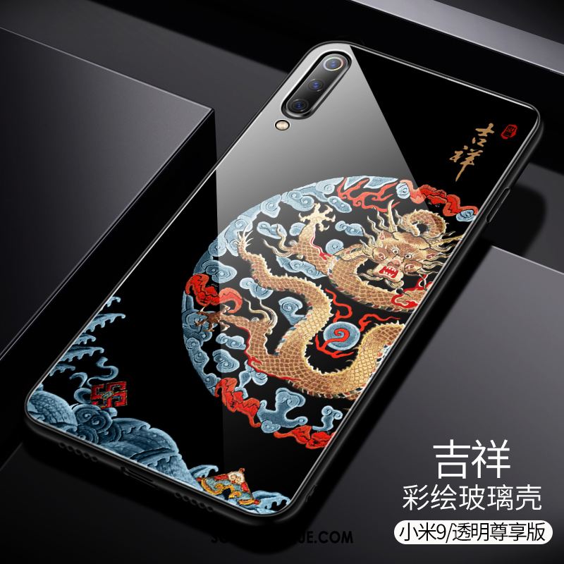 Coque Xiaomi Mi 9 Transparent Difficile Noir Téléphone Portable Marque De Tendance France