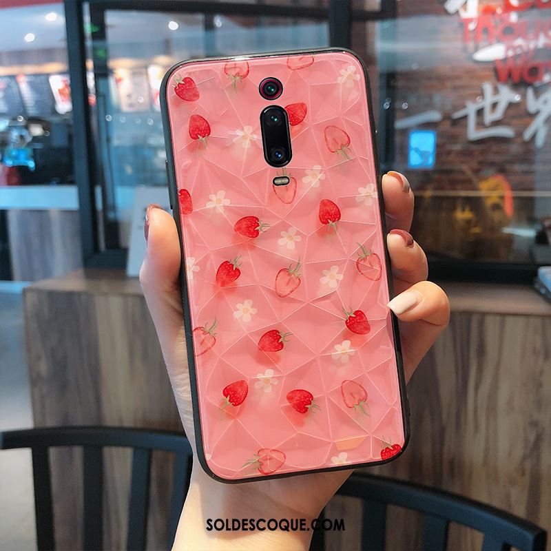 Coque Xiaomi Mi 9t Rouge Étui Fluide Doux Téléphone Portable Incassable Pas Cher