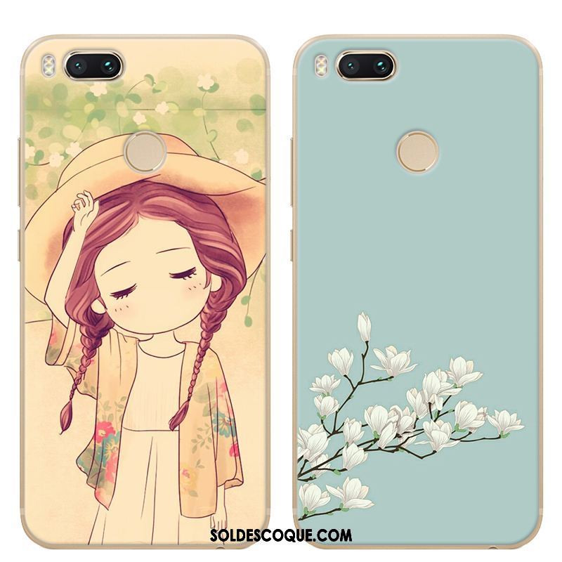 Coque Xiaomi Mi A1 Frais Téléphone Portable Petit Vert Fluide Doux Housse Soldes