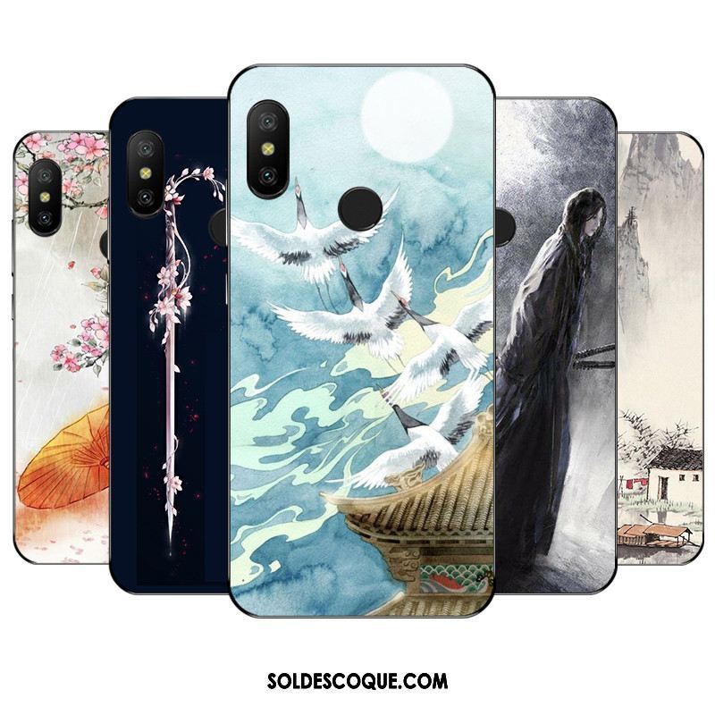 Coque Xiaomi Mi A2 Rose Protection Bleu Simple Noir Housse Pas Cher