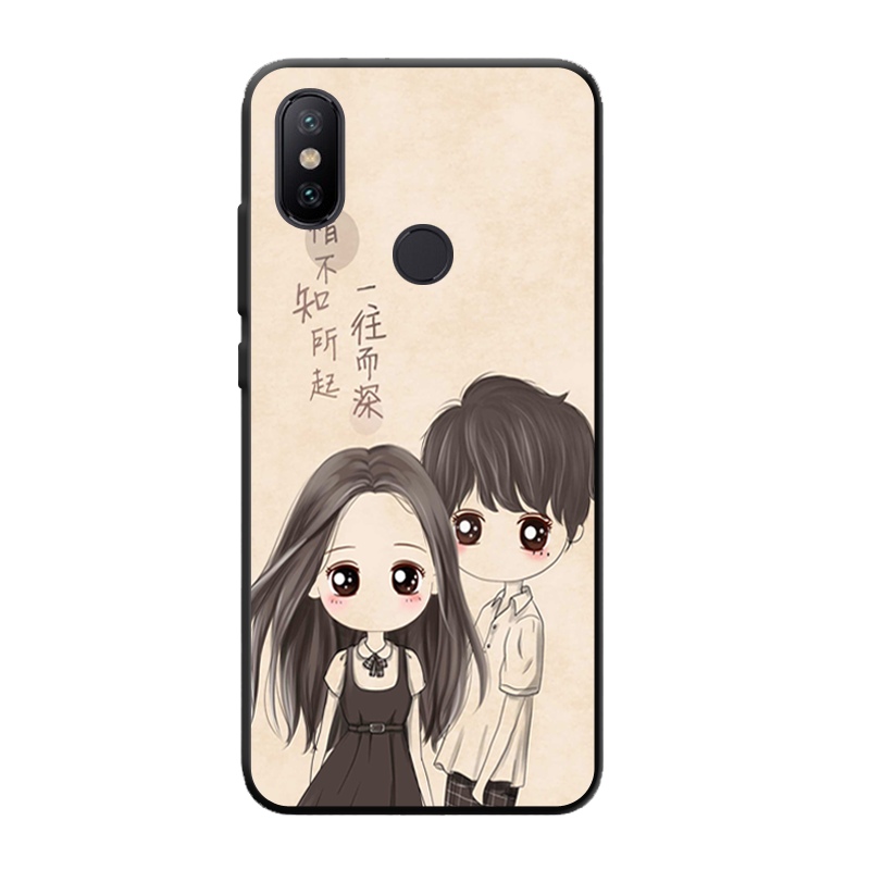 Coque Xiaomi Mi A2 Téléphone Portable Amoureux Fluide Doux Bleu Protection Pas Cher