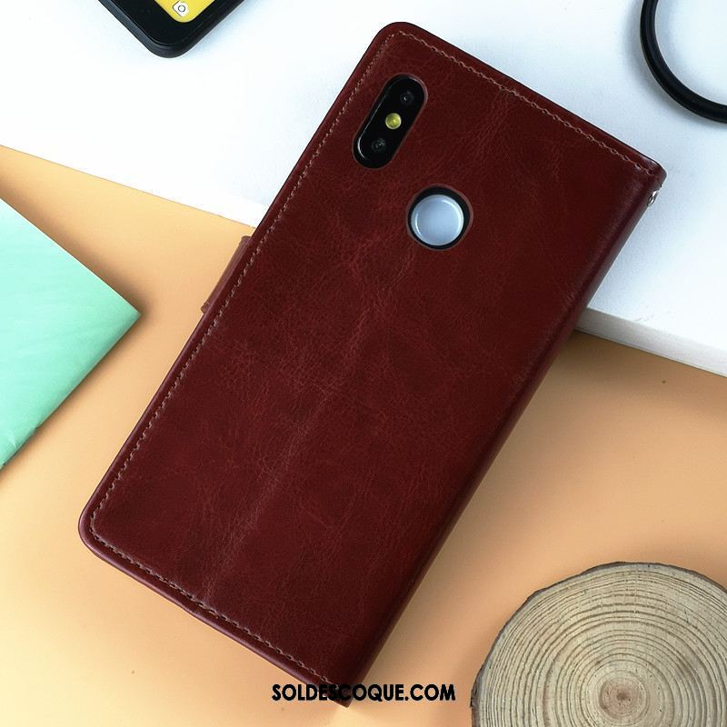 Coque Xiaomi Mi A2 Téléphone Portable Tout Compris Rouge Étui En Cuir Personnalité Housse Pas Cher