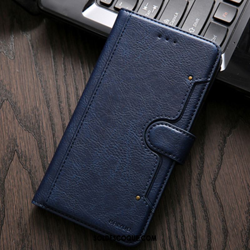 Coque Xiaomi Mi A2 Étui Étui En Cuir Protection Carte Bleu Pas Cher