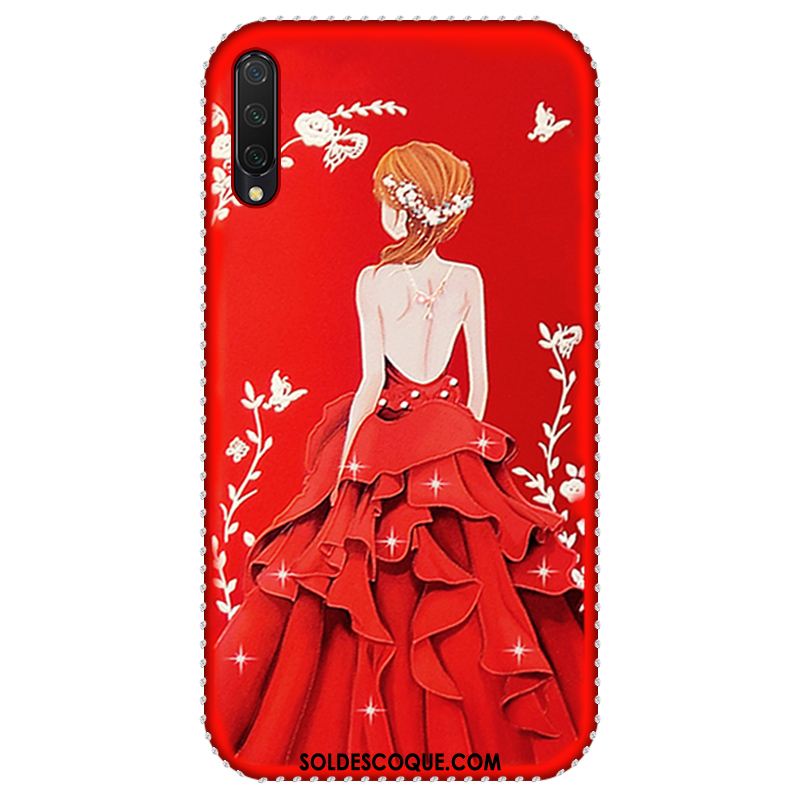 Coque Xiaomi Mi A3 Protection Incruster Strass Fluide Doux Dessin Animé Étui En Vente