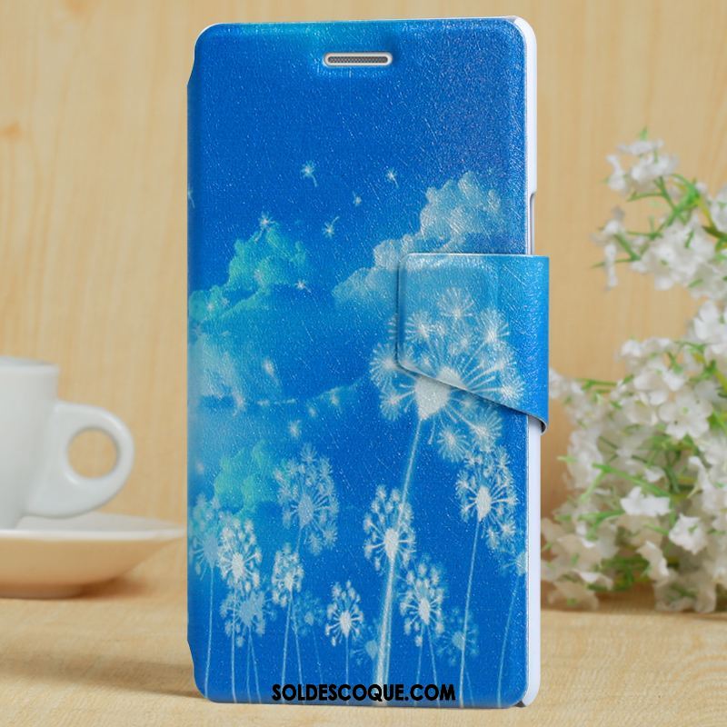 Coque Xiaomi Mi Max 2 Étui En Cuir Clamshell Bleu Dessin Animé Petit En Ligne