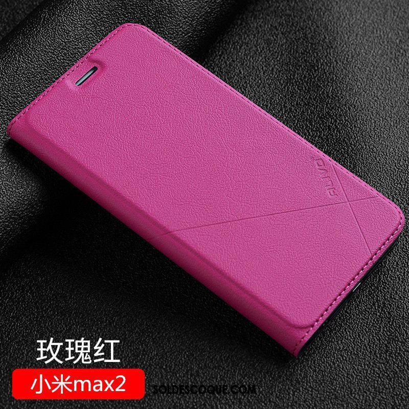 Coque Xiaomi Mi Max 2 Étui En Cuir Protection Clamshell Rouge Difficile Housse En Ligne