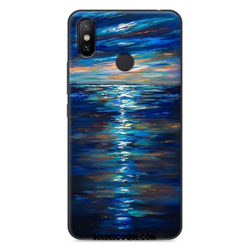 Coque Xiaomi Mi Max 3 Créatif Incassable Personnalité Bleu Marin Fluide Doux Soldes