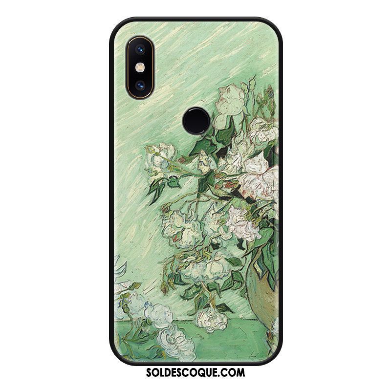 Coque Xiaomi Mi Max 3 Rose Blanc Protection Peinture À L'huile Vert En Vente