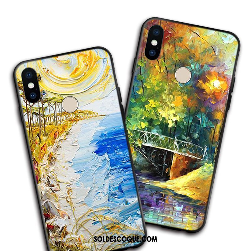 Coque Xiaomi Mi Max 3 Silicone Téléphone Portable Peinture À L'huile Art Europe Pas Cher