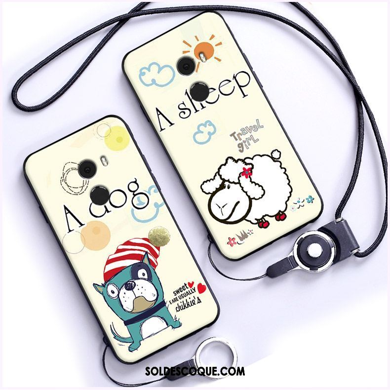 Coque Xiaomi Mi Mix 2 Jaune Téléphone Portable Anneau Petit Fluide Doux En Ligne