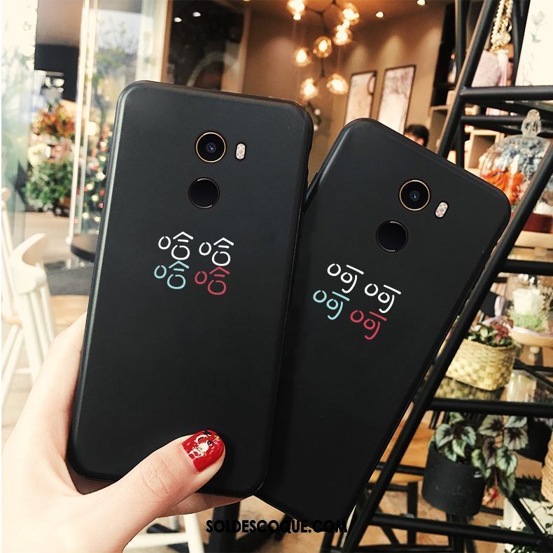 Coque Xiaomi Mi Mix 2 Noir Simple Téléphone Portable Personnalité Étui Soldes