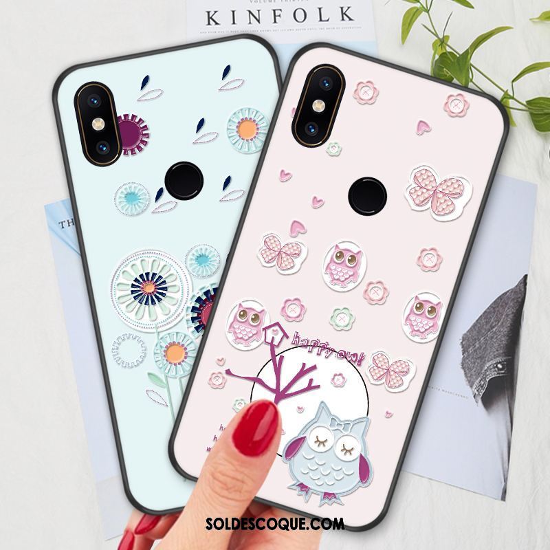 Coque Xiaomi Mi Mix 2s Dessin Animé Charmant Silicone Rose Protection Soldes