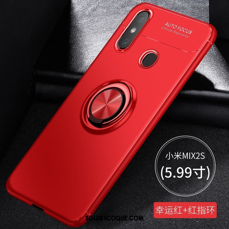 Coque Xiaomi Mi Mix 2s Tendance Protection Délavé En Daim Incassable Rouge Pas Cher