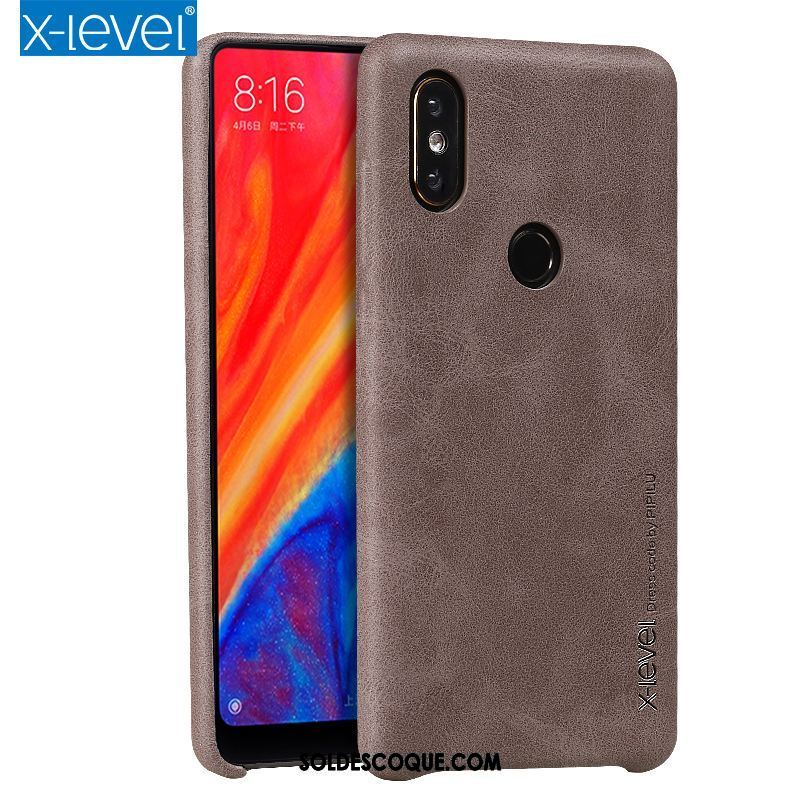 Coque Xiaomi Mi Mix 2s Étui En Cuir Petit Protection Téléphone Portable Incassable Pas Cher