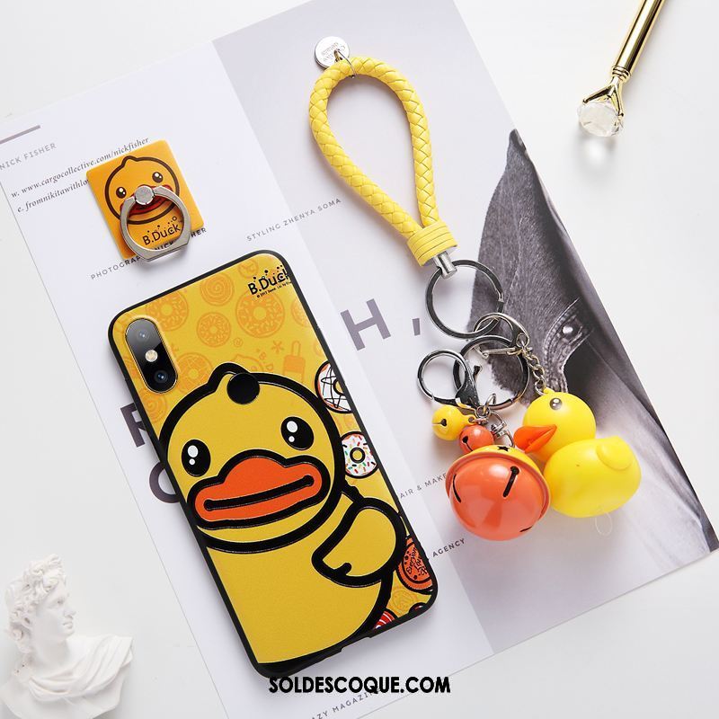 Coque Xiaomi Mi Mix 3 Marque De Tendance Silicone Incassable Dessin Animé Jaune Pas Cher