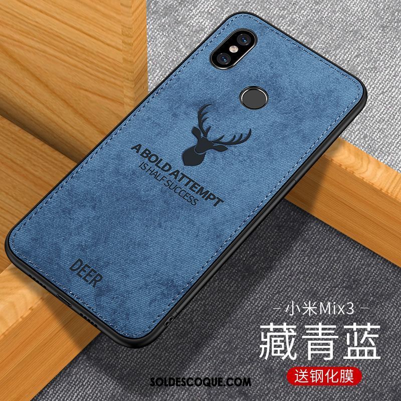 Coque Xiaomi Mi Mix 3 Tout Compris Silicone Bleu Protection Incassable Pas Cher