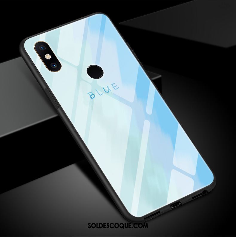 Coque Xiaomi Mi Mix 3 Verre Trempé Bleu Nouveau Fluide Doux Étui France