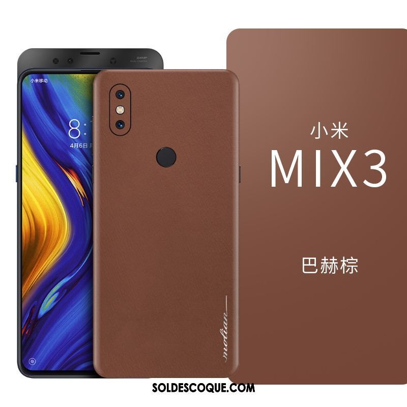 Coque Xiaomi Mi Mix 3 Étui En Cuir Incassable Très Mince Tout Compris Personnalité France