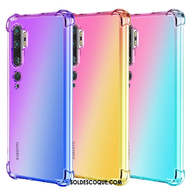 Coque Xiaomi Mi Note 10 Silicone Étui Arc En Ciel Ballon Rose Housse Soldes