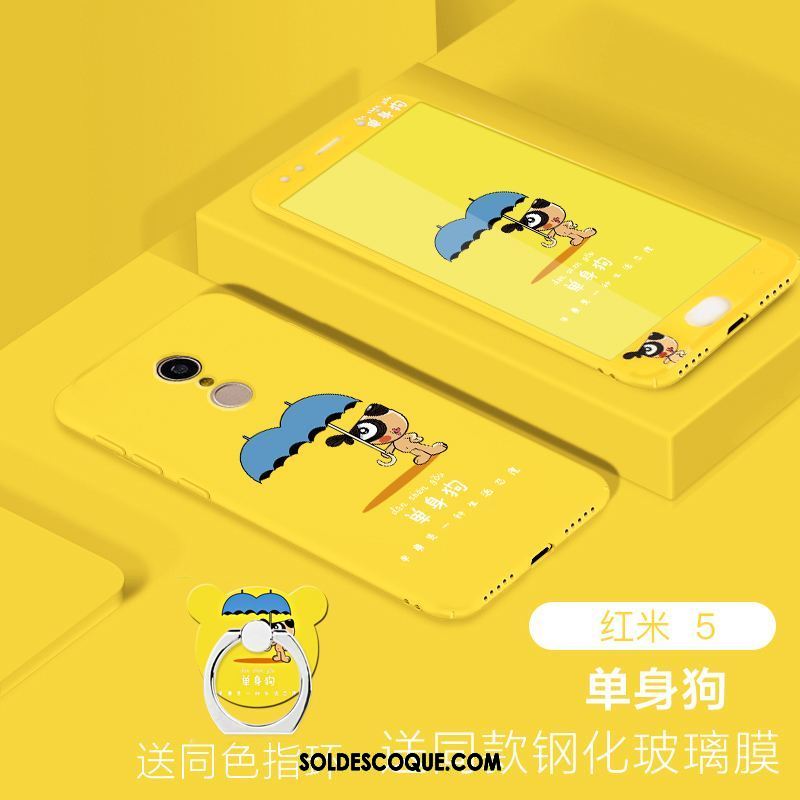 Coque Xiaomi Redmi 5 Fluide Doux Jaune Petit Tempérer Étui En Ligne