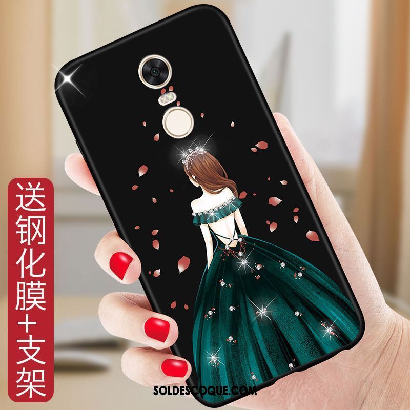 Coque Xiaomi Redmi 5 Rouge Fluide Doux Noir Incassable Petit Soldes