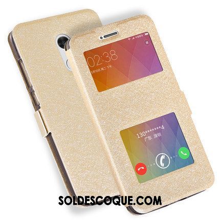 Coque Xiaomi Redmi 5 Rouge Étui Étui En Cuir Or Protection France