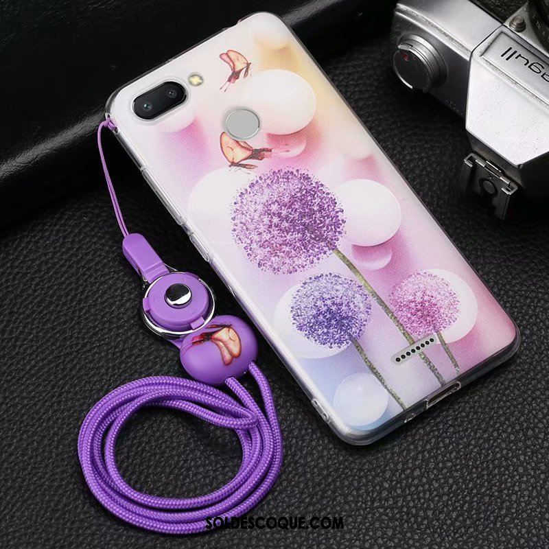 Coque Xiaomi Redmi 6 Petit Membrane Fluide Doux Tout Compris Violet En Vente