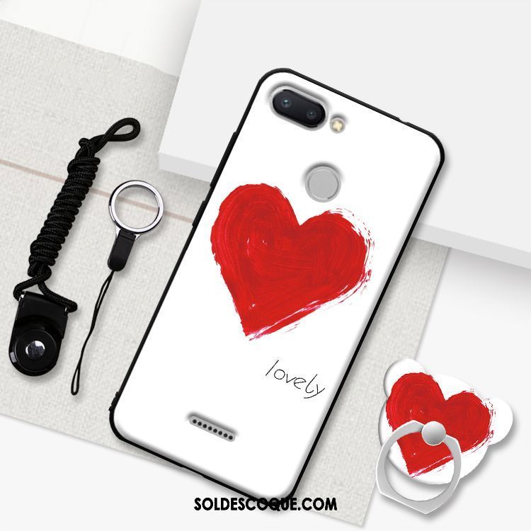 Coque Xiaomi Redmi 6 Petit Rouge Simple Étui Fluide Doux Soldes