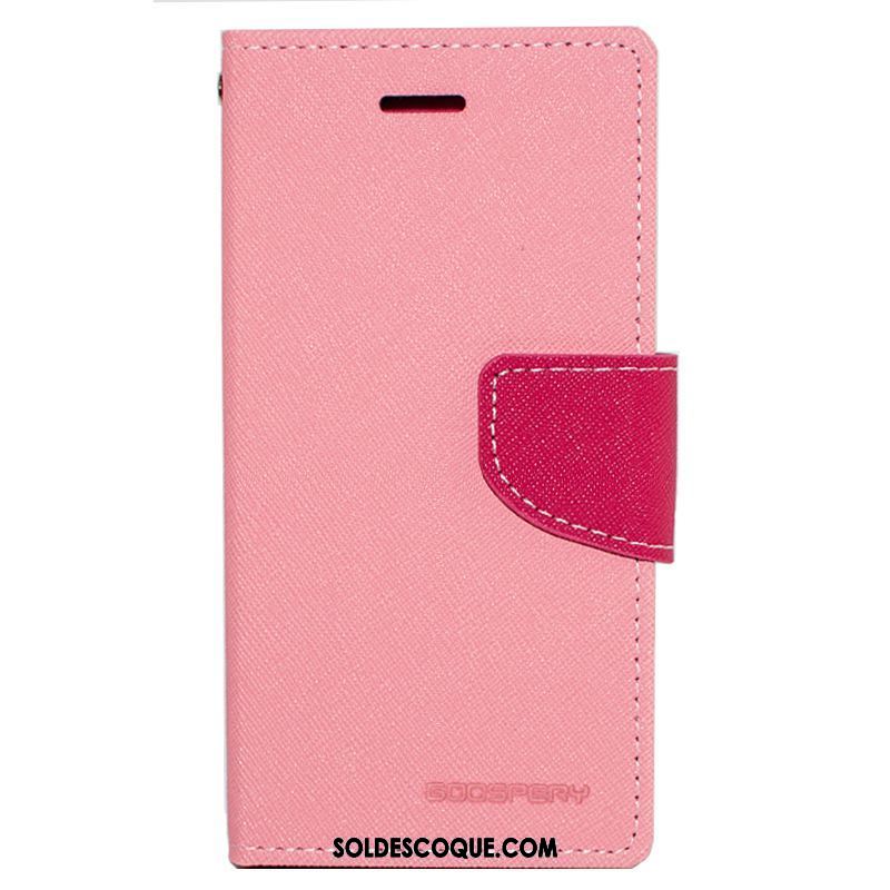 Coque Xiaomi Redmi 6 Rouge Étui En Cuir Protection Tout Compris Rose Pas Cher