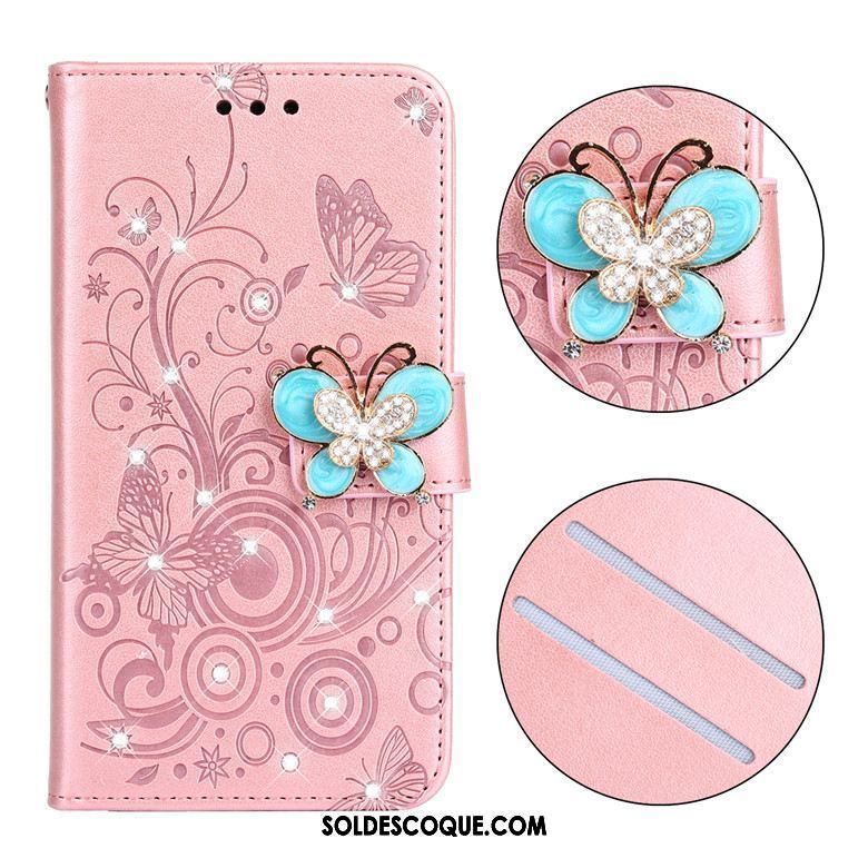 Coque Xiaomi Redmi 6 Strass Rose Incassable Fluide Doux Protection En Vente