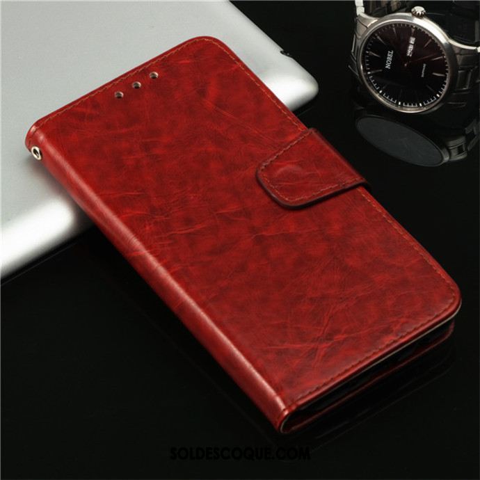 Coque Xiaomi Redmi 6 Étui En Cuir Protection Petit Rouge Silicone Soldes