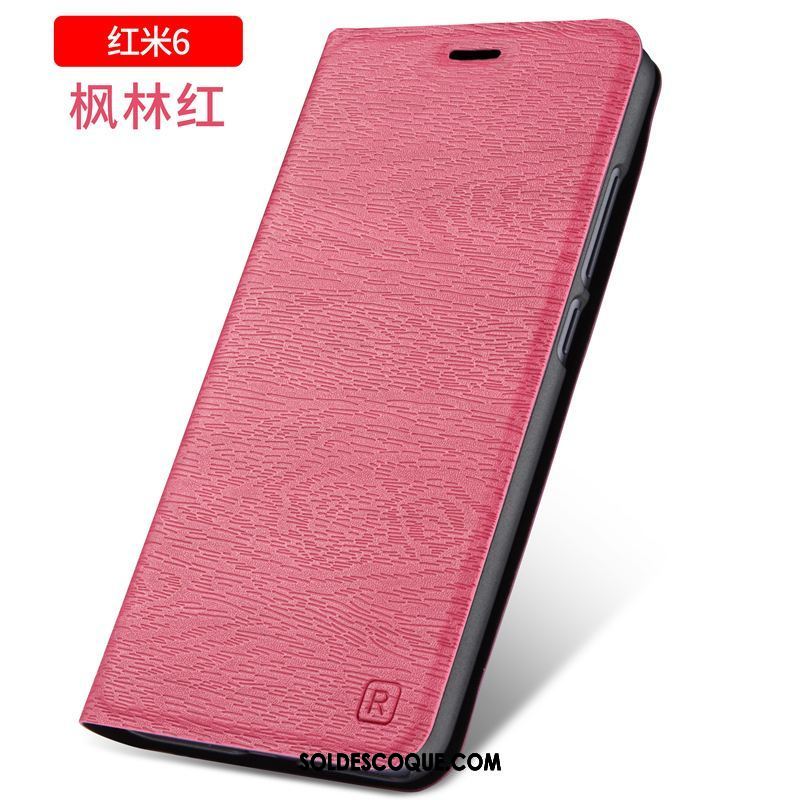 Coque Xiaomi Redmi 6 Étui Téléphone Portable Incassable Rose Étui En Cuir Soldes