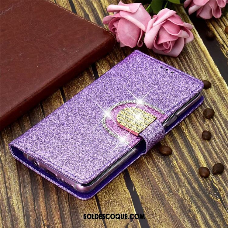 Coque Xiaomi Redmi 6a Clamshell Étui En Cuir Rose Violet Nouveau En Ligne