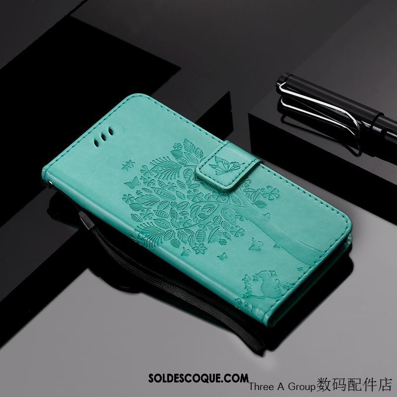 Coque Xiaomi Redmi 6a Incassable Fluide Doux Étui En Cuir Vert Téléphone Portable Soldes